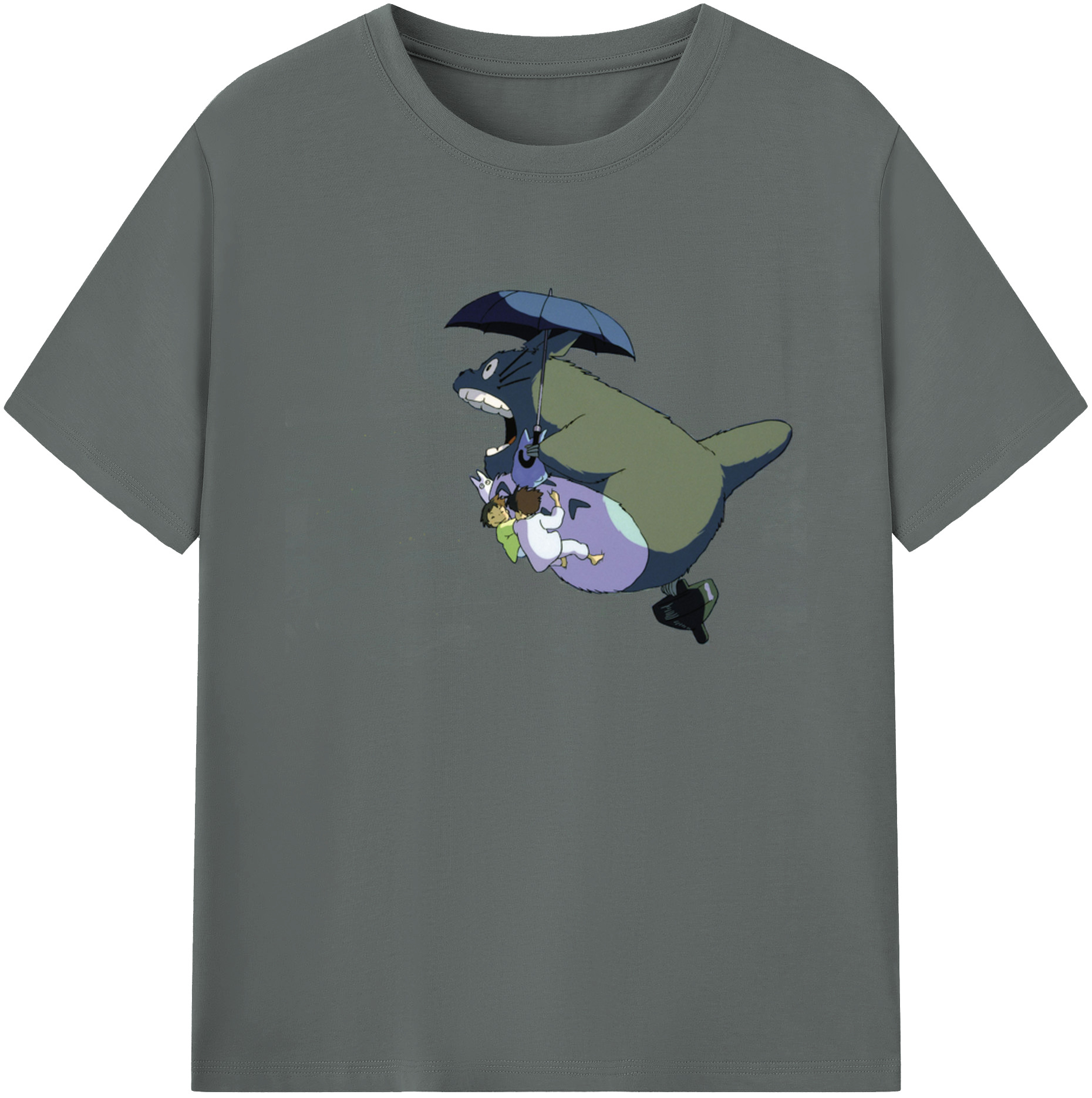 （画像用） となりのトトロ 草壁メイ 草壁サツキ My Neighbor Totoro Satsuki Kusakabe Mei Kusakabe 綿100％ メンズ半袖Tシャツ｜肌触りやわらか＆通気性